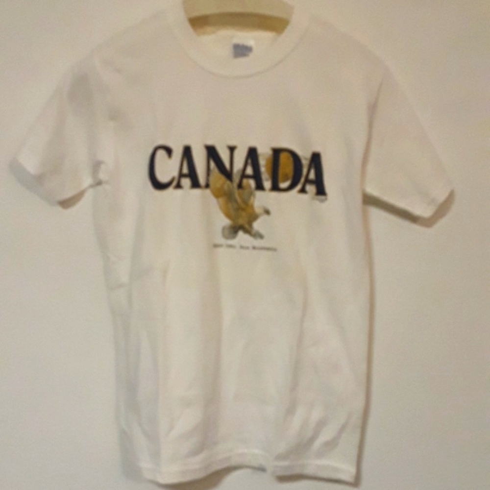 *C1 - NEW VINTAGE CANADA EAGLE IN FLIGHT SAINT JOHN NEW BRUNSWICK SZ. S T SHIRT
